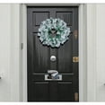 thumbnail image 6 of 16 inch Snow Flocked Wreath, Artificial Winter Wreath, Front Door Wreath, Small Hanging Wreath for Home Wedding Wall Window Decor, 6 of 9
