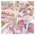 thumbnail image 5 of CinYana Pink Strawberry Duvet Cover,3 Pcs Kids Duvet Cover Set,Soft Reversible Comforter Cover,Kawaii Bedding Set for Girls Women Boys, 5 of 5