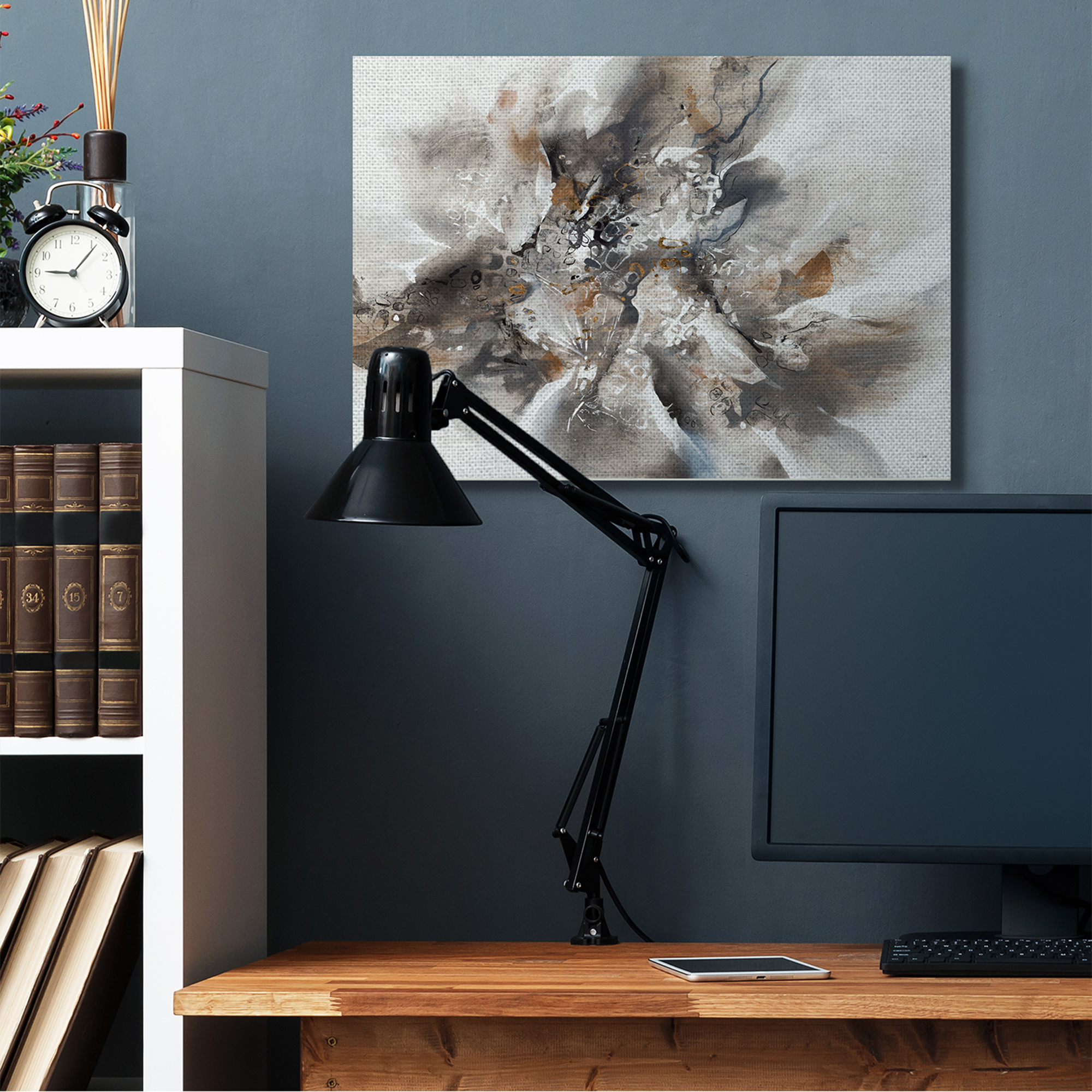 Stupell Industries Chaotic Abstract Brush Strokes Square Shape Patterns,30 x 40,Designed by K. Nari