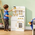 thumbnail image 5 of Teamson Kids Petite Versailles Classic Wooden Play Kitchen with Toy Set with Sink, Stove & 11 Accessories, 5 of 13