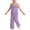 Purple, variant on Fancifize Girls Summer Striped Lounge Sets Casual Ruffle Hem Tank Tops Loose Wide Leg Pants Kids Sleeveless Outfits