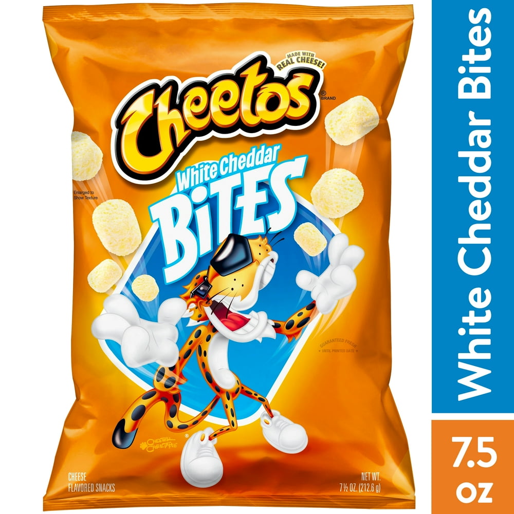 Cheetos White Cheddar Bites Cheese Flavored Snacks, 7.5 oz Bag