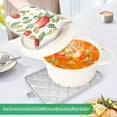 thumbnail image 3 of Yayeee Pot Holders Kitchen Heat Resistant with Pocket 7"x9.8" Cotton Oven Cooking Hot Pads, Beige Apple Pattern, 3 of 7