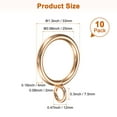 thumbnail image 3 of Uxcell 10-Pack Anillo de Cortina con Ojal 1 Pulgada ID Se Ajusta a Varilla de Cortina de 3/4 Pulgadas Anillos de Drapería de Metal Dorado, 3 of 7