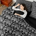thumbnail image 4 of Feelyou Black Hipple Damask Twin Bedding Sets 7pcs, Boho Western Life Tree Comforter Set, 4 of 8