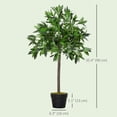 thumbnail image 3 of Outsunny 3FT Artificial Laurel Tree Set of 2, Lifelike Potted Fake Plant, 3 of 10