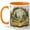 Orange, variant on Open Book Fantasy Forest Coffee Mug, Magical Woodland Path Storybook Design, 11 oz Ceramic Cup