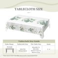 thumbnail image 3 of Green Leaves Tablecloths White Flower Polyester Rectangle Table Cloth Washable Seasonal Tabletop for Kitchen Dinning Party Outdoor Picnic 60 x 84 Inch Tablecloths, 3 of 7