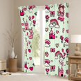 thumbnail image 3 of Manfei Princess Castle Blackout Curtains, Flower Cloud Rainbow Window Curtains Pack of 2 (38x45 Each), Green Pink, 3 of 6