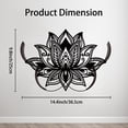 thumbnail image 2 of Lotus Flower Metal Toilet Paper Holder Bohe Mandala Decorative Toilet Paper Storage for Extra 8 Rolls Funny Freestanding Minimalist Decor Paper Roll Organizer for Farmhouse Bathroom Cabinet Black, 2 of 9
