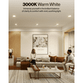 thumbnail image 3 of Sunco 12 Pack 6 Inch LED Can Lights, Retrofit Recessed Lighting, Smooth Trim, 965 LM, 13W (75W Equivalent), 3000K Warm White, Dimmable, Damp Rated UL, 3 of 7