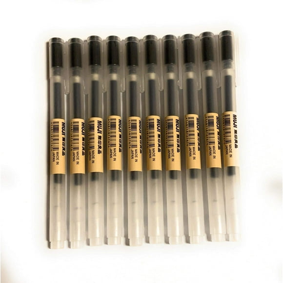 MUJI MoMa Gel Ink Ball Point Pen 0.38mm Black color 10pcs