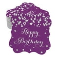 thumbnail image 1 of Inkdotpot Pack Of 100 Real Silver Foil Bracket Shape Paper Tags Happy Birthday Favor Hang Tags, 1 of 6