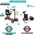 thumbnail image 6 of Comfygo MS-3000 Electric Scooter for Adults, Foldable Scooters for Seniors,4 Wheeler Drive Mobility Scooter with Chair,Scooter Eléctrico para Adultos, 6 of 6