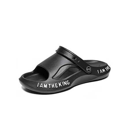 

Colisha Men s Slide Sandal Summer Sandals Slip On Slides Sport Quick Dry Casual Shoes Beach Black 7.5