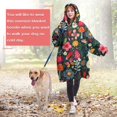 thumbnail image 4 of Wearable Oversized Blanket,Pioneer Flower Floral Print Pattern Wearable Blanket Hoodie for Adults,Cozy Hooded Blankets with Super Pockets,Super Warm Fuzzy Pullover for Women & Men, 4 of 6
