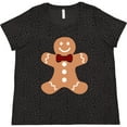 thumbnail image 3 of Inktastic Cute Gingerbread Man with Red Plaid Bowtie Women's Plus Size T-Shirt, 3 of 5