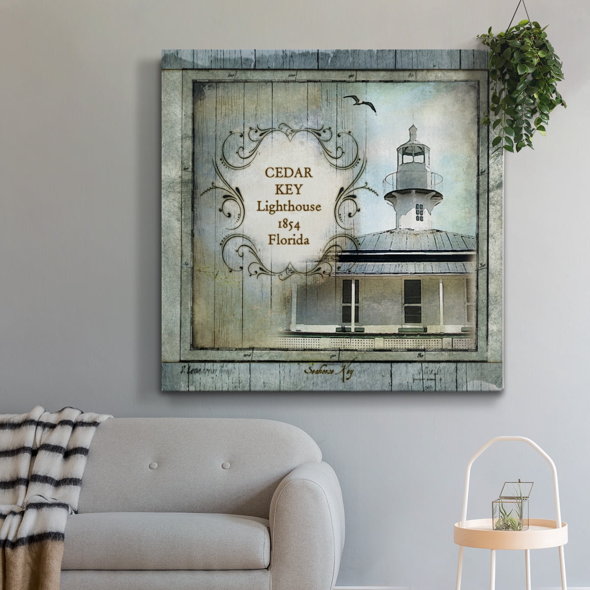 Wexford Home Florida Lighthouse IV-Premium Gallery Wrapped Canvas, 32" x 32" - Ready to Hang