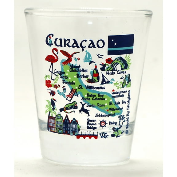 Curacao Landmarks and Icons Shot Glass