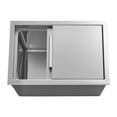 thumbnail image 1 of KFFKFF Drop in Ice Chest, 18"L x 12"W x 15"H Stainless Steel Drop in Cooler, 28.6 Quart Commercial Ice Bin with Sliding Lid for Outdoor Kitchen Patio Bar, Drain-pipe Set Included, for Cold Wine Beer, 1 of 9