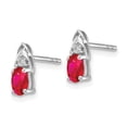 thumbnail image 2 of Primal Gold 14 Karat White Gold Ruby and Diamond Post Earrings, 2 of 4