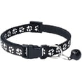 thumbnail image 3 of Lot de 2 Collier pour Chat Empreinte et Réfléchissant avec Clochette Collier de Base pour Chien et Chat Boucle Ajustable Polyester Collier pour Chat Ou Ceintures de Sécurité, 3 of 3