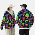 thumbnail image 6 of Gaeub Bright Mushrooms Men's and Women's UPF 50+ Long-Sleeved Sun Protection Clothing, Fishing Shirt Long Sleeve Zip - 3X-Large, 6 of 9