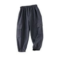 thumbnail image 3 of ZACPNCV 2PC Boys Cargo Joggers Pants Quick Dry Hiking Pants Lightweight Outdoor Athletic Track Trousers 6-7 Years, 3 of 8