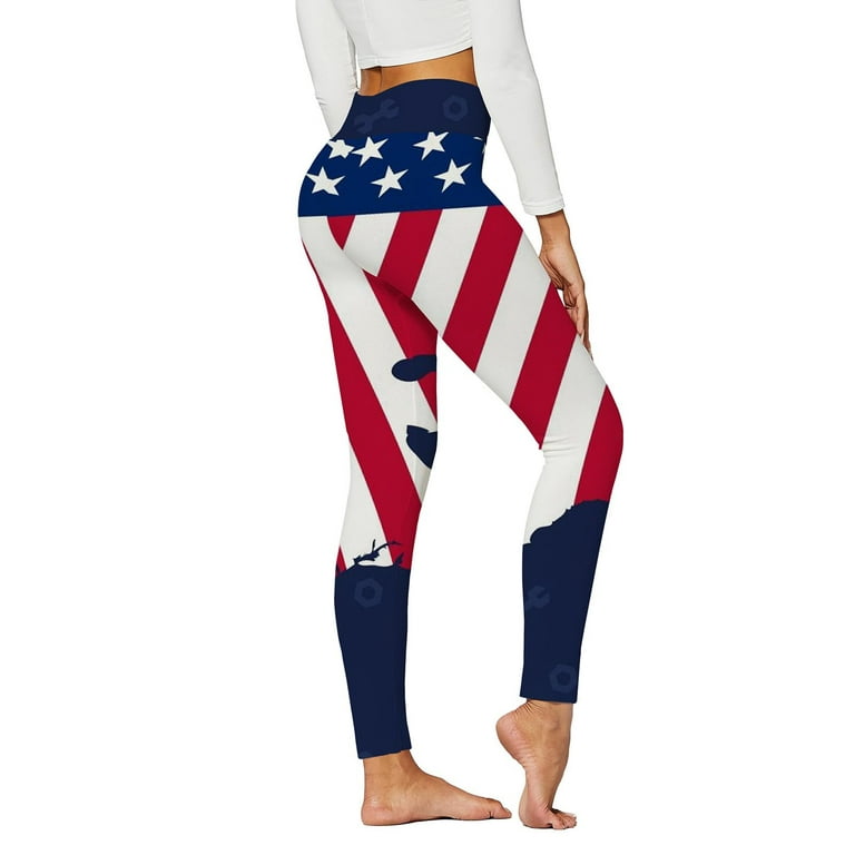 Gaecuw American Flag Leggings for Women Girls Leggings Skinny High
