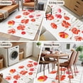 thumbnail image 5 of Area Rugs for Living Room Bedroom, Red Flowers 4'x6' Rug Washable Carpet Runner Indoor Outdoor, Watercolor Spring Country Botanical Floral Non Slip Accent Floor Mats Rug for Kitchen, Office, 5 of 8