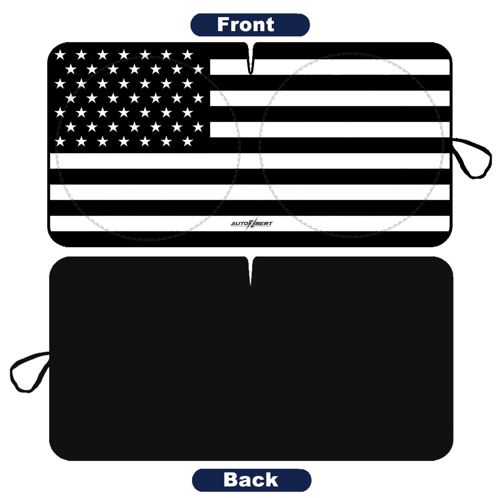 Yiyasu Car Sun Shade with US Flag Front Windshield photo 8