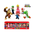 thumbnail image 1 of Set 6 Figuras Super Mario Bros PVC Mini Figuras Nintendo Mario Luigi Yoshi Peach Toad Donkey Kong 4–7 cm, 1 of 2