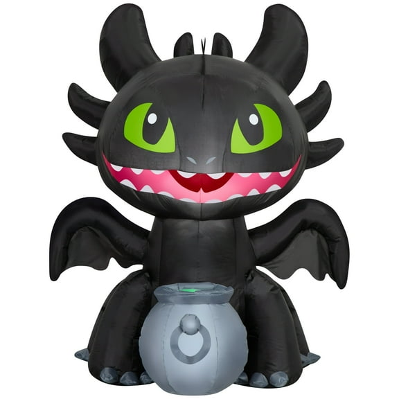 Halloween Airblown Yard Inflatables Toothless & Tombstone, How to Train a Dragon,50in