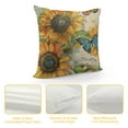 thumbnail image 4 of Creowell Sunflower Throw Pillow Covers Only with Butterfly Pattern Decorative Square Pillowcases Cushion Cover (Sunflower), 4 of 5