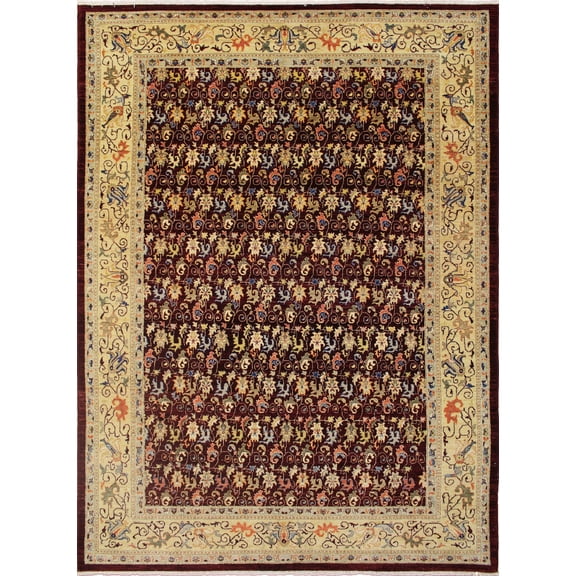 Peshawar Zaki Red/Gold Rug, 8'10" x 11'10"