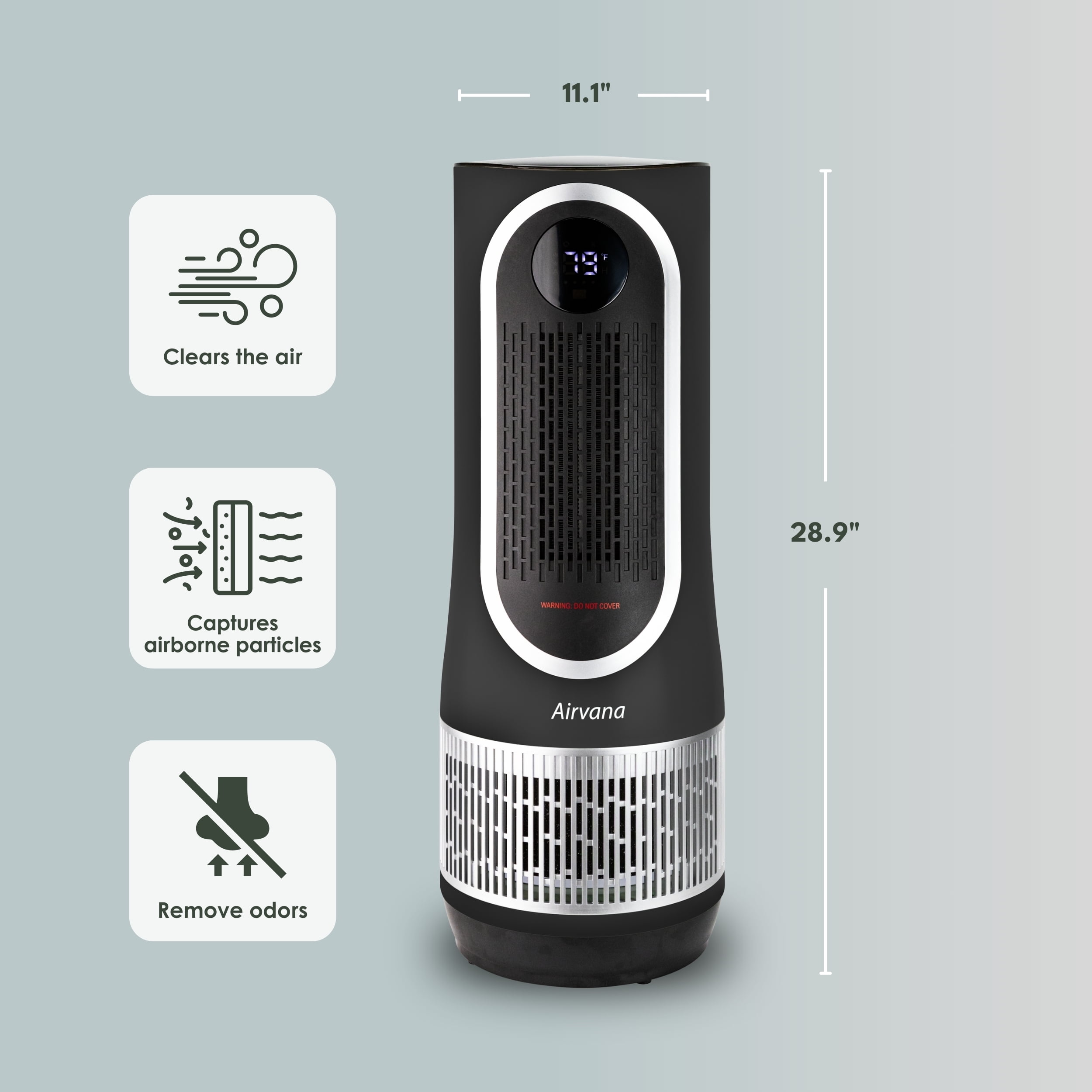 Airvana 3-in-1 Heater, Fan & Air Purifier – HEPA Filter System for Clean Air and Warmth in Home, Bedroom, or Office