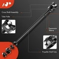 thumbnail image 3 of A-Premium Front Driveshaft Assembly Compatible with Chevrolet Silverado 2500 3500 GMC Sierra 2500 3500 2001 Silverado Sierra 2500 HD 2001-2007, 3 of 8