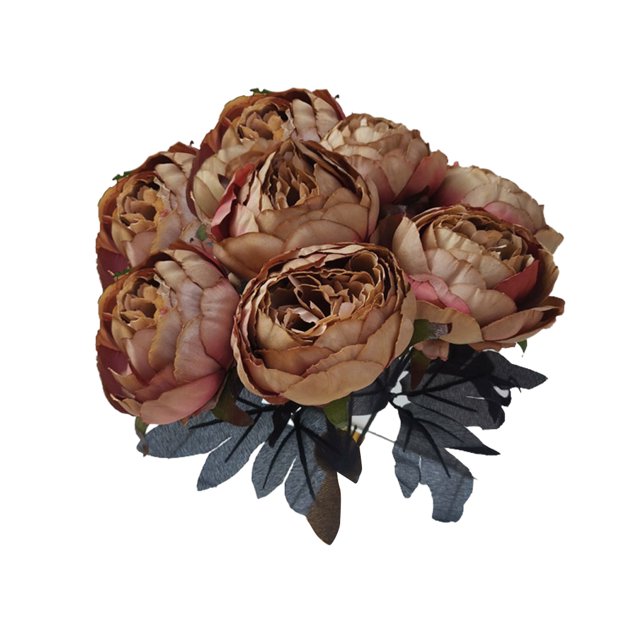 relayinert 10pieces Artificial Flowers - Low Maintenance And Long-lasting Durability Elegant Fake Flowers Bean paste colored 1Set