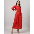 thumbnail image 3 of Juniper Women'S Red Festive Flared Dress, 3 of 5