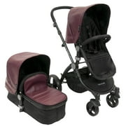 Angle View: Babyroues Letour Lux II - mauve leatherette canopy and footcover/black frame