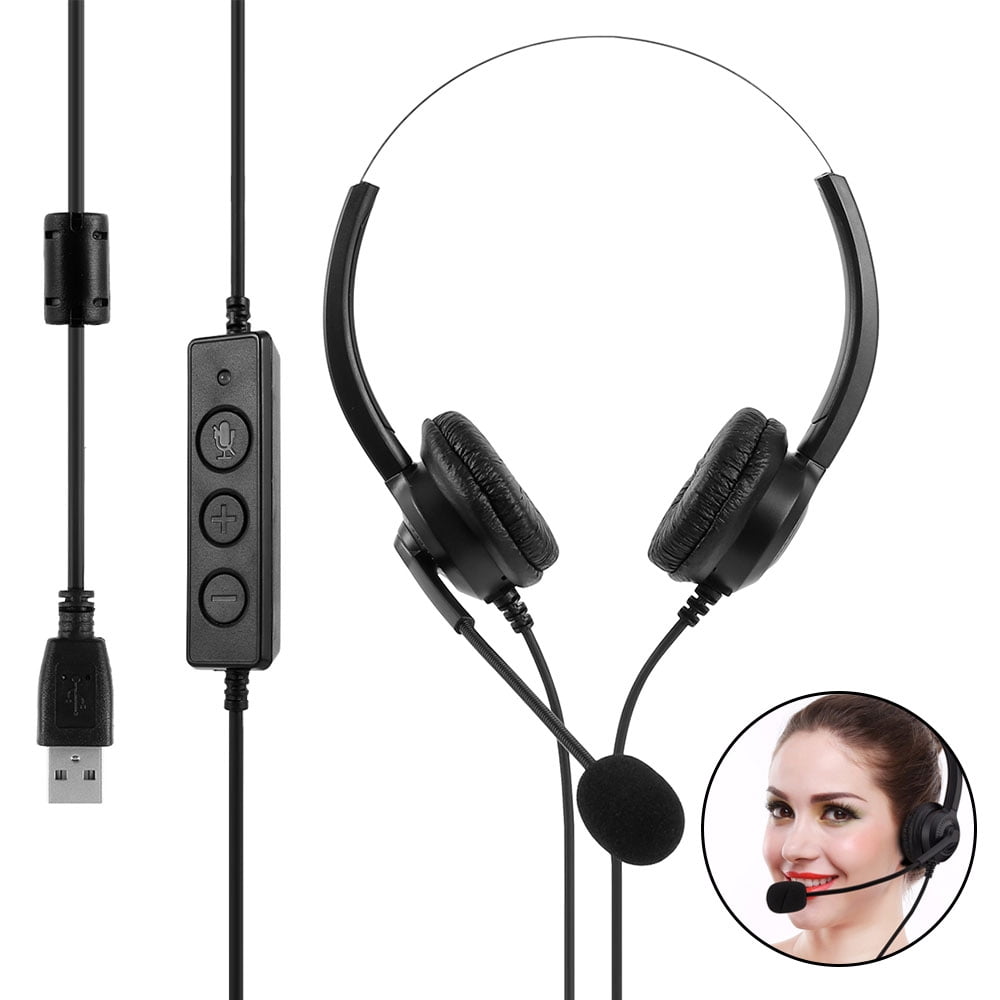 USB Headset Microphone Adjustable Noise Canceling Earphone for PC Laptop USB Headset Microphone Adjustable Noise Canceling Earphone for PC Laptop
