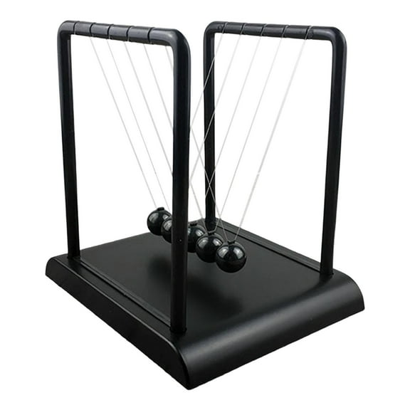 's Cradle Balance Balls Accessories with Black Stand Physics Learning Fun Science Vibrating Balls for Home Office Student Adults