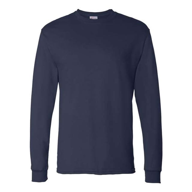 Hanes ComfortSoft - Camiseta de manga larga para hombre, peso pesado, azul marino, L hanes 5286