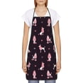 thumbnail image 2 of Naloa 1Pack Adjustable Bib Apron Waterdrop Resistant Cooking Kitchen Aprons for Women Men Chef, Poodle Dog Print, 2 of 5