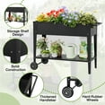 thumbnail image 5 of Homall Raised Garden Bed on Wheels Outdoor Metal Mobile Elevated Planter Box W/ Storage Shelf 3.2 x 1.3 x 2.6 ft, 5 of 7