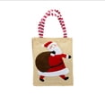 thumbnail image 3 of Bolsa Navideña de Yute con decoración Cosida Santa Claus, 3 of 4