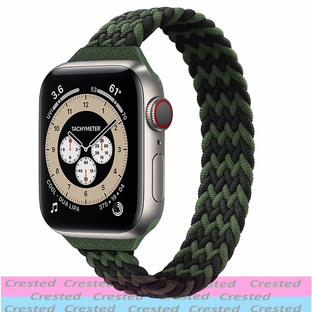 Slim Braided Solo Loop Band for Apple Watch Strap 44mm 40mm 42mm 38mm 42 mm Elastic Belt Bracelet iWatch Series 6 5 4 3 SE 7 45mm 41mm