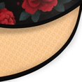 thumbnail image 3 of 36.2 Inch Round Floor Mat Red Roses and Hearts Pattern Carpet Decor Rug for Living Room Bedroom, 3 of 6