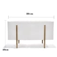 thumbnail image 2 of Maceta Jardinera Blanca Med Base Dorada Moderna Minimalista Macetas Y Maceteros Estilo moderno, elegante y minimalista., 2 of 5