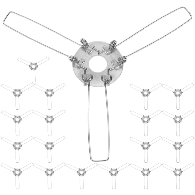 20pcs Lamp Shade Spring Adapter 3 Fork Lampshade Spring Clip Adapter For Lamp Base Diy Lighting Accessories Clamp Type Fixing Suitable For Lamps And Light Fixtures